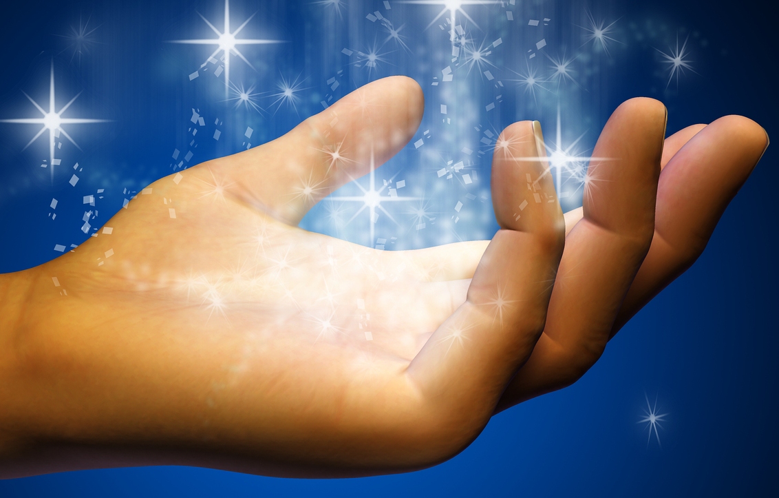 sparkling hand